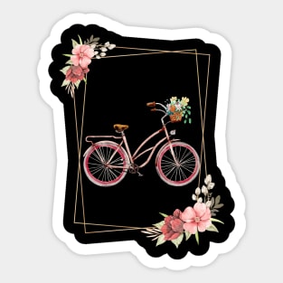 Bicycle Floral Look Sticker